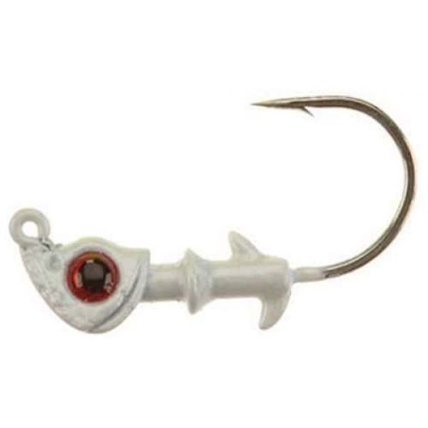 DOA C.A.L. Jig Heads 1/8oz 3 Pack 421 White-Red Eye