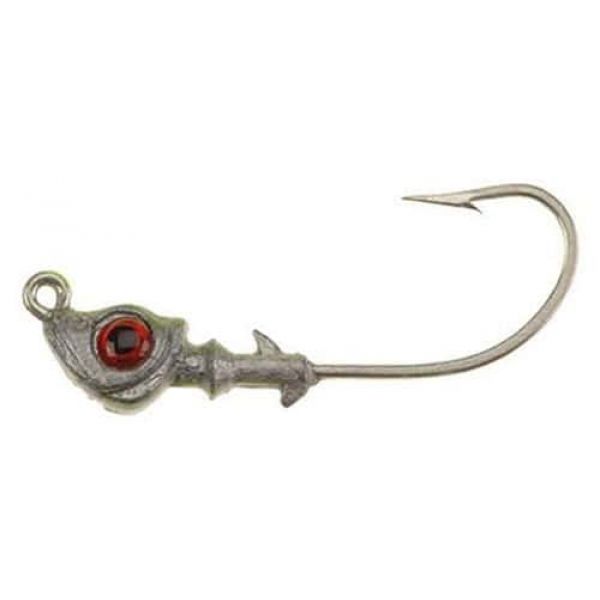 DOA C.A.L. Jig Heads 1/8oz 3 Pack 422 Natural-Red Eye