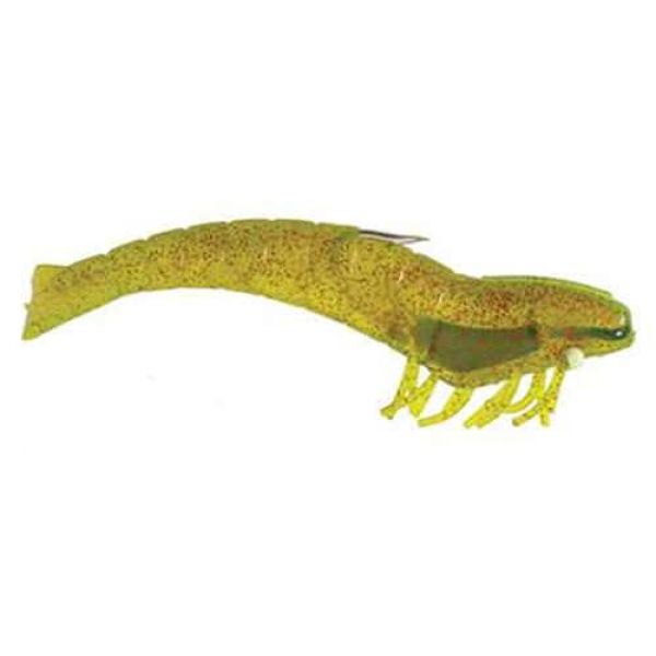 DOA Shrimp Jumbo 1oz 6in 332 Chartreuse/Red Glitter