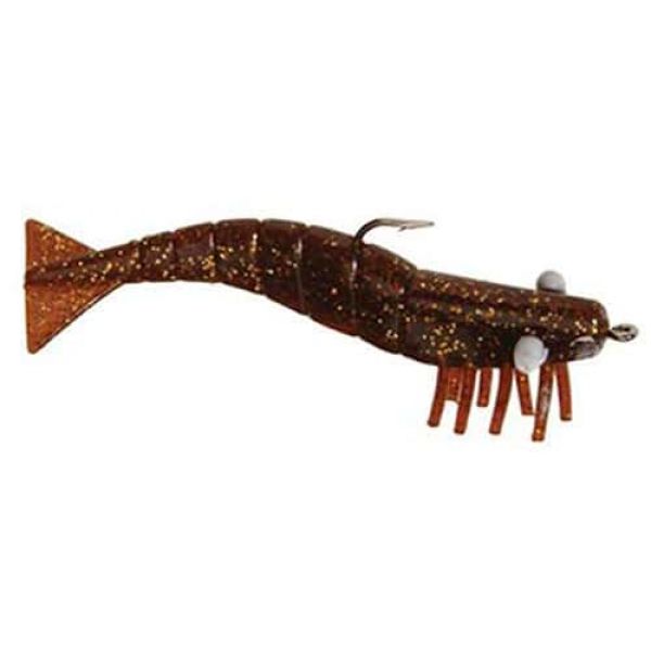 DOA Shrimp Select 1/2oz 4in 3 Pack 304 Root Beer/Gold Glitter