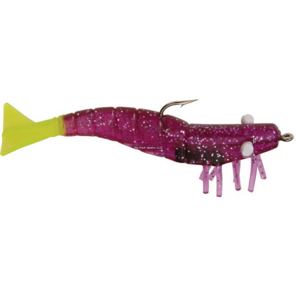 DOA Shrimp Standard 1/4oz 3in 3 Pack 350 Purple/Chartreuse