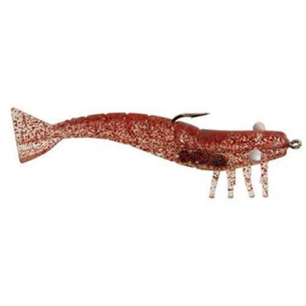 DOA Shrimp Standard 1/4oz 3in 3 Pack 368 Clear/Red Glitter