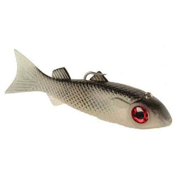 DOA Swimming Mullet Red Eye 340 Pearl/Black Back