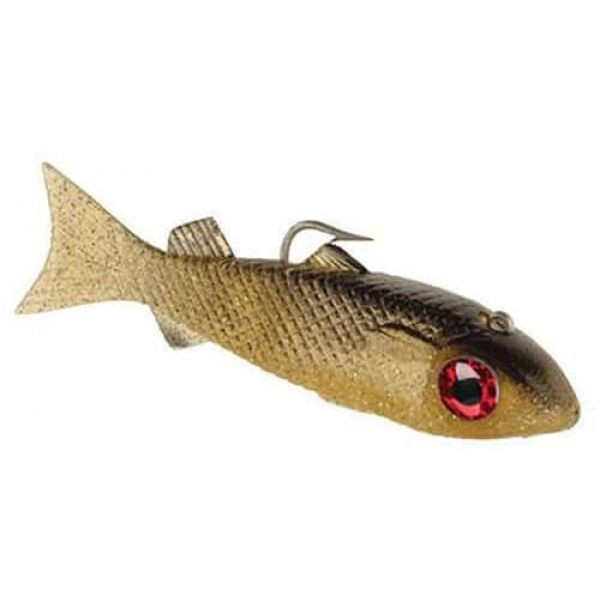 DOA Swimming Mullet Red Eye 341 Near Clear/Gold Glitter/Black Back