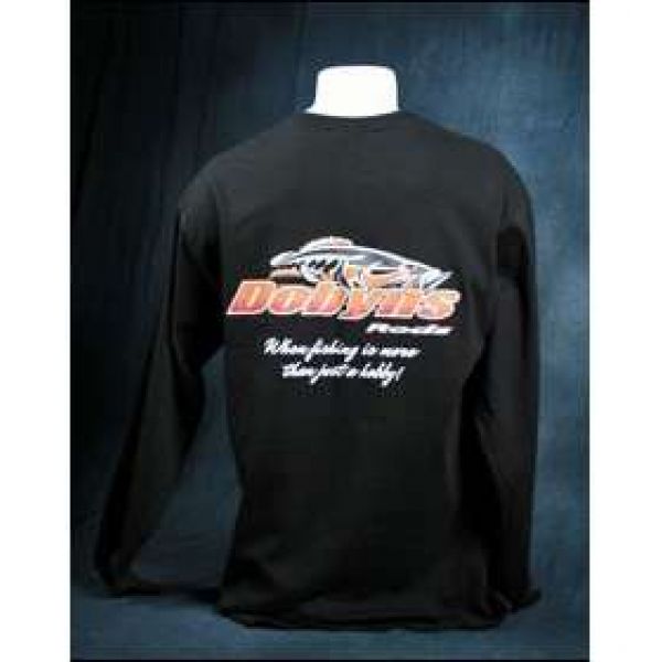 Dobyns Rods Fish Logo Long Sleeve T-Shirt - Black - Large