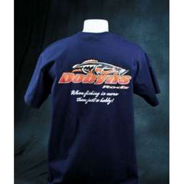 Dobyns Rods Fish Logo Short Sleeve T-Shirt - Navy - Large