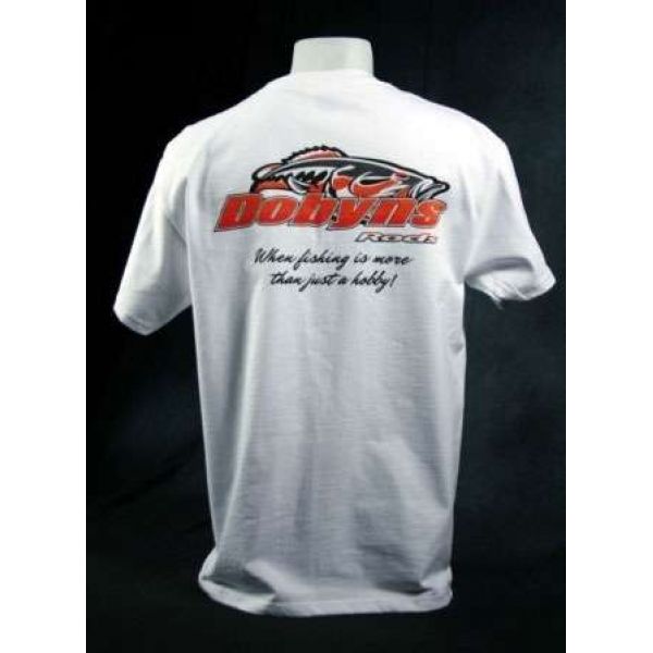 Dobyns Rods Fish Logo Short Sleeve T-Shirt - White - X-Large