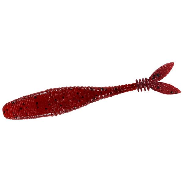 Duo Realis V-Tail Shad - 3in - Clear Red Pepper