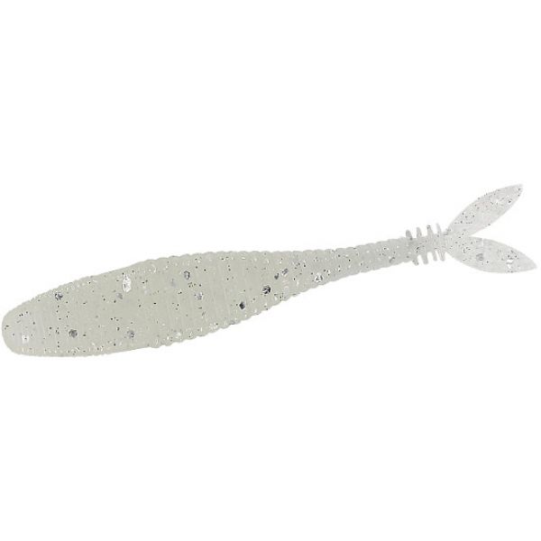 Duo Realis V-Tail Shad - 4in - Ghost Pearl/Silver Flake