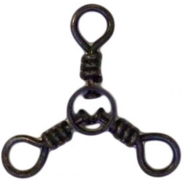 Eagle Claw 01152-019 3-Way Swivel - Black - 1/0 - 2 Pack