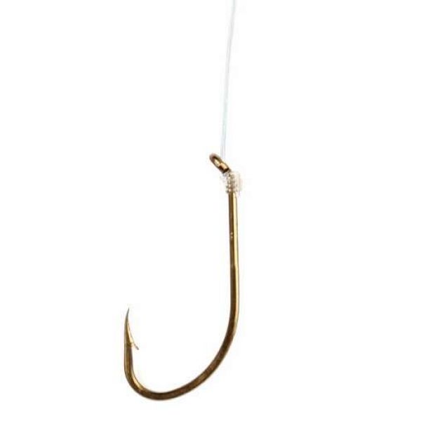 Eagle Claw 031 Plain Shank Snelled Hooks - Size 1