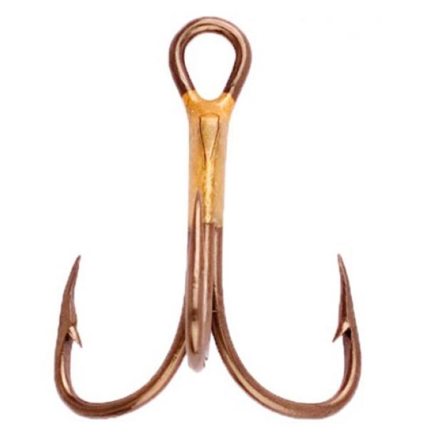 6 Snelled Eagle Claw # 31 Bronze Plain Shank Fishing Hooks Size 1 for sale online 