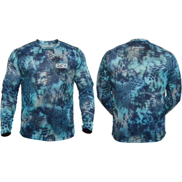 EGO 75100 Kryptek Pontus Hyperion L/S Crew Neck T-Shirt - Large