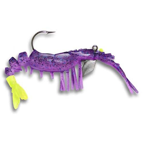 Egret Baits E-VS40 Jumbo Vudu Shrimp Purple/Chartreuse