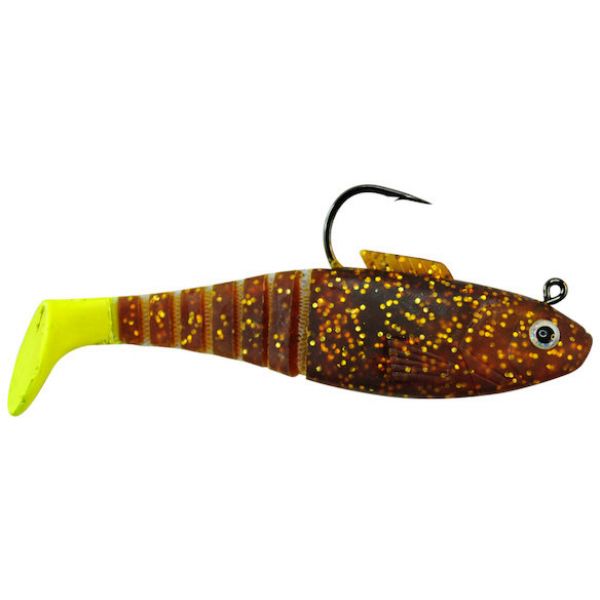 Egret Baits Vudu Shad - 3in - Rootbear Chartreuse