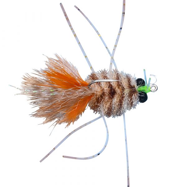 Enrico Puglisi EP Crab Saltwater Fly w/ Bead Chain Eye - #8 - 3-Tone