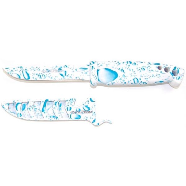 Evolution EV-BK4011 Bait Knife - White Blue Water Spots