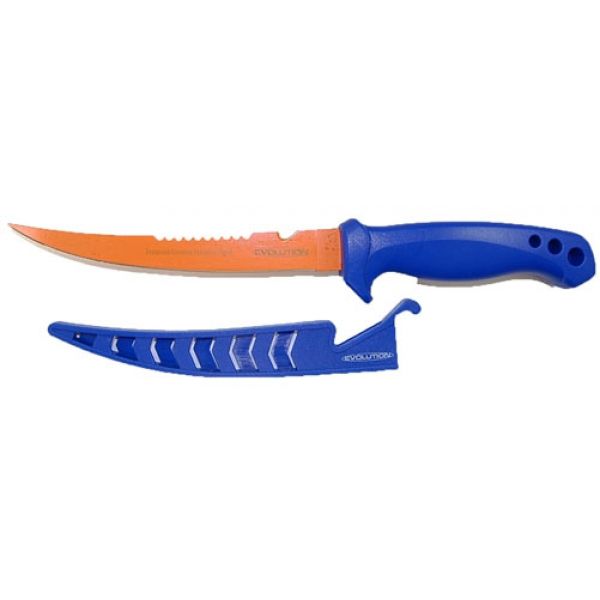 Evolution EV-FK6001 6 in. Fillet Knife - Blue/Orange