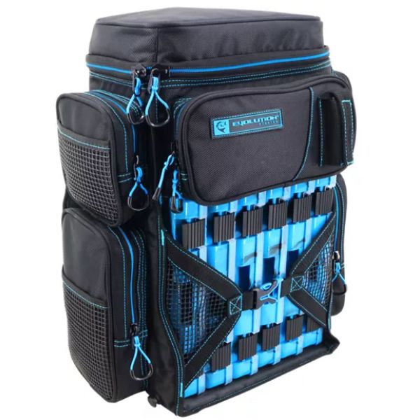 Evolution Outdoor 3600 Drift Series Tackle Backpack - Blue/Black