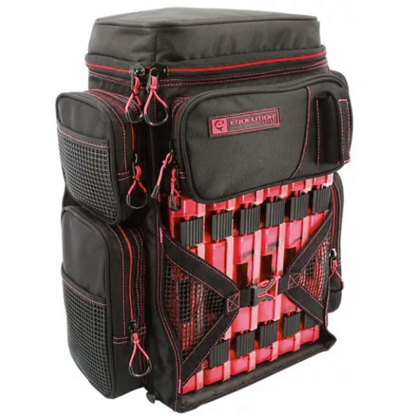 Evolution Outdoor 3600 Drift Series Tackle Backpack - Red/Black