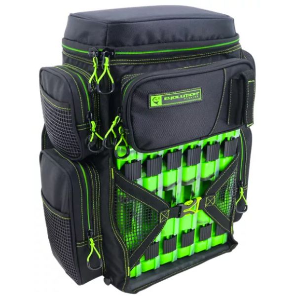 Evolution Outdoor 3700 Drift Series Tackle Backpack - Green/Black