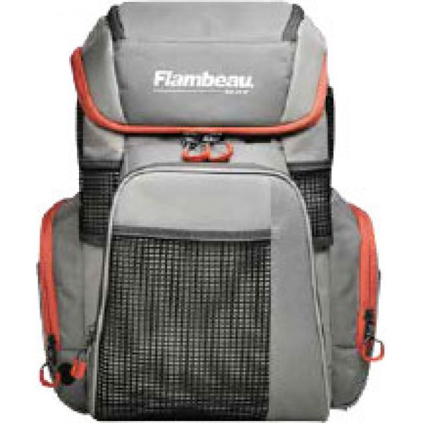 Evolution Outdoor 5007 Flambeau Pro-Angler Backpack - Grey/Red