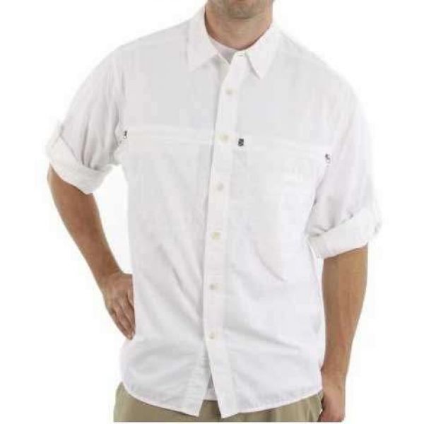 ExOfficio Men's Reef Runner Lite Long-Sleeve Shirt White - Small