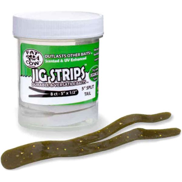 Fat Cow Fishing Jig Strips Split Tail - 5 in. - Sand Eel