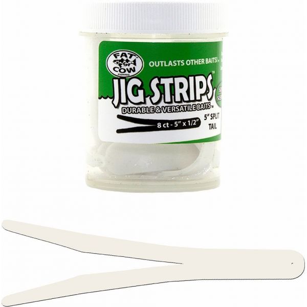 Fat Cow Fishing Jig Strips - Split Tail - 5in