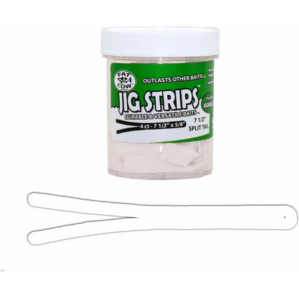 Fat Cow Fishing Jig Strips - Split Tail - 7in