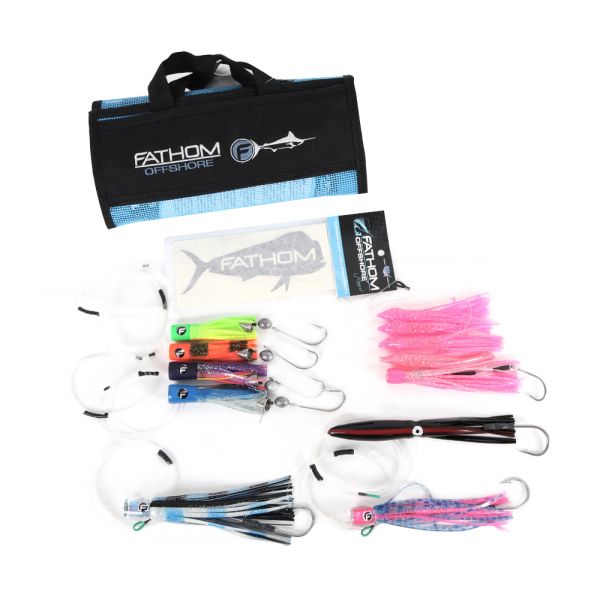 Fathom Offshore LP02MF-6BL Minichug Pre-Rigged Dolphin Kit