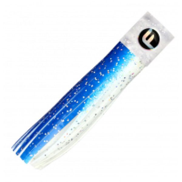 Fathom Offshore Mini Soft Flat Glitter Trolling Lure - Blue/White