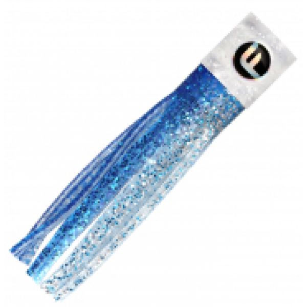 Fathom Offshore Mini Soft Flat Glitter Trolling Lure - Blue/Chrome