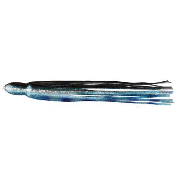 Fathom Offshore OC22 Trolling Lure Skirt - Black/Clear with Blue Flak