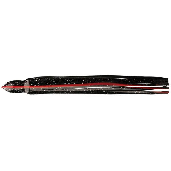 Fathom Offshore OC22 Trolling Lure Skirt - Black with Holo Fleck/Red