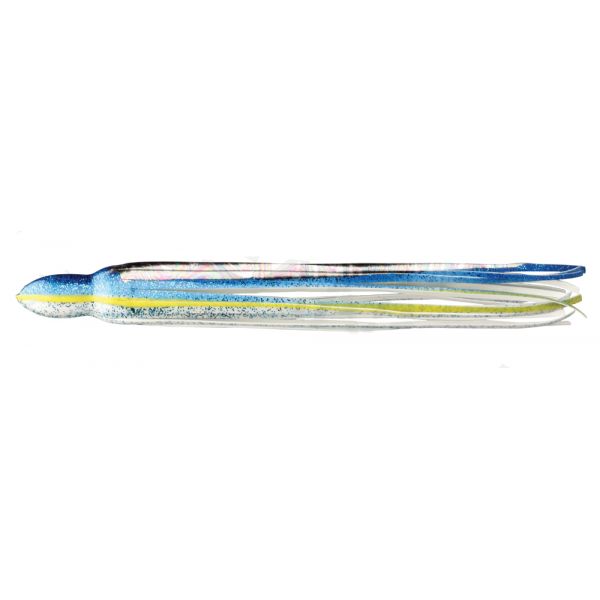 Fathom Offshore OC22 Trolling Lure Skirt - Blue/White/Yellow Vein/Las