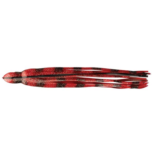 Fathom Offshore OC22 Trolling Lure Skirt - Red Holo Flake Black Bars