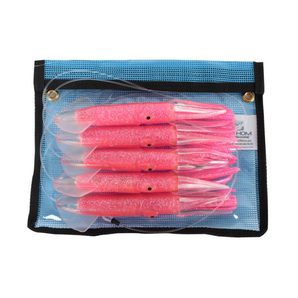 Fathom Offshore Squid Chain 9 in. - Pink with Holo Fleck