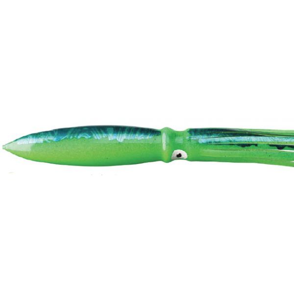 Fathom Offshore ST30 Bulb Squid 8in - Flo Green/Green Foil