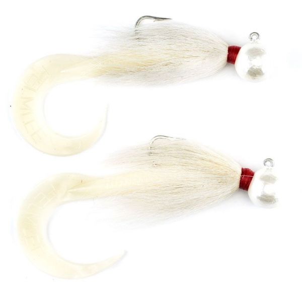 Felmlee Lures Sinking Bass Curltail - 2oz - White