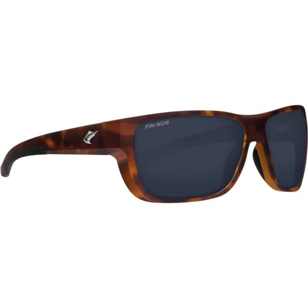 Fin-Nor 12/0 Sunglasses - Matte Tea Tortoise Frame/Grey Poly Lens