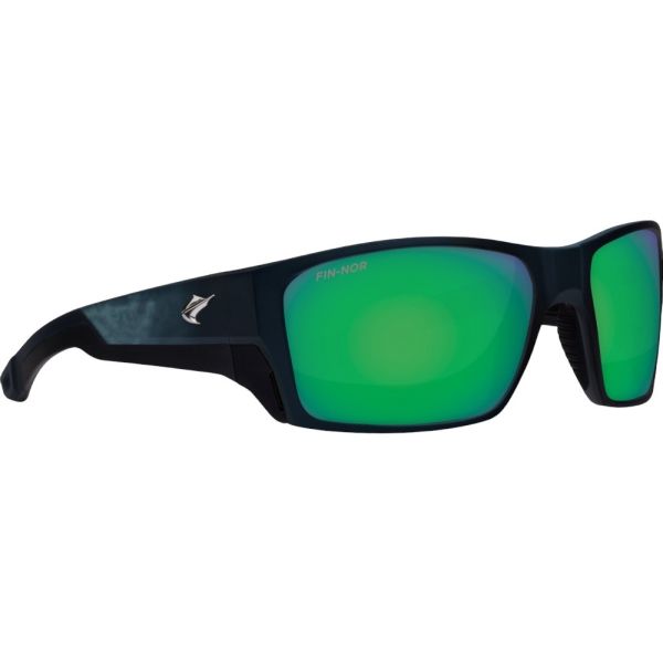 Fin-Nor Backdown Sunglasses - Matte Green Frame/Green Mirror Glass