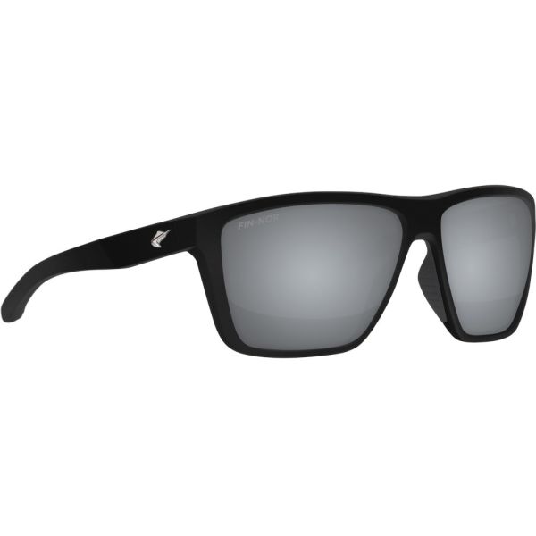 Fin-Nor Big Pine Sunglasses - Matte Black Frame/Silver Mirror Poly