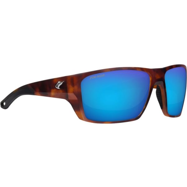 Fin-Nor Bouncer Sunglasses - Matte Sienna Tort Frame/Blue Mirror Glass