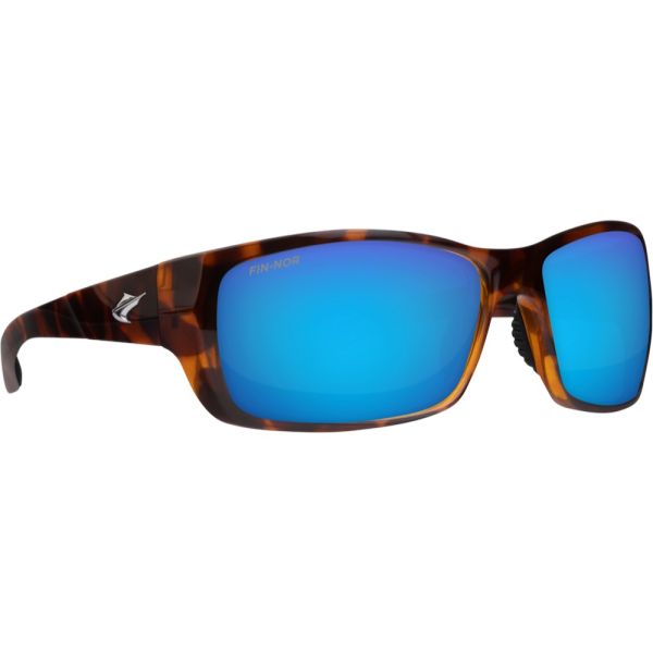 Fin-Nor Dredge Sunglasses - Shiny Java Tort Frame/Blue Mirror Poly