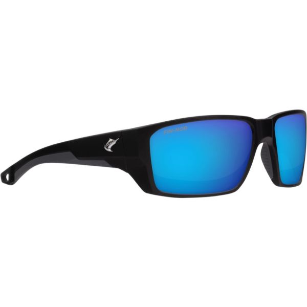 Fin-Nor Flybridge Sunglasses - Matte Black Frame/Blue Mirror Glass