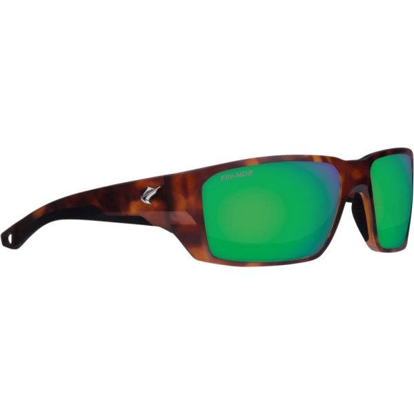 Fin-Nor Flybridge Sunglasses - Matte Tort Frame/Green Mirror Glass