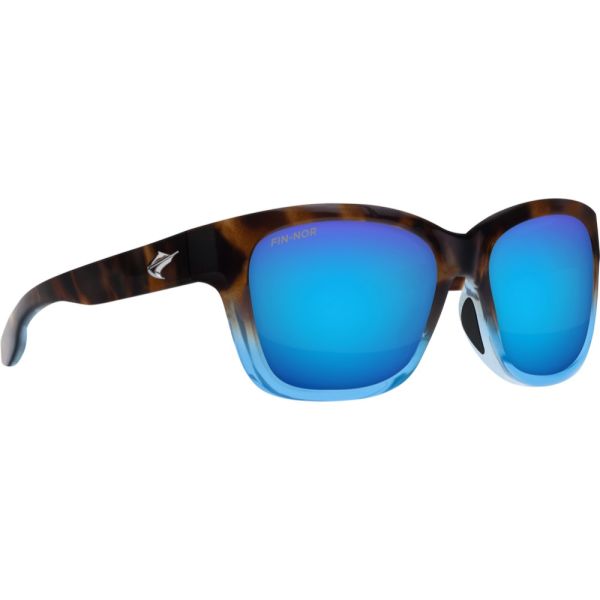 Fin-Nor Mordida Sunglasses - Tort/Blue Fade Frame/Blue Mirror Glass