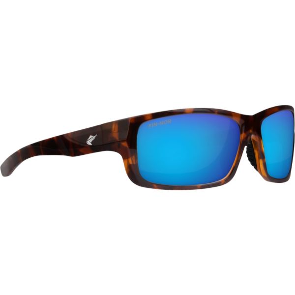 Fin-Nor RT Sunglasses - Shiny Java Tortoise Frame/Blue Mirror Glass