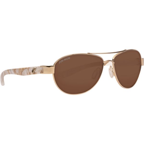 Fin-Nor Sea Shore Sunglasses - Soft Gold/Tiger Conch Frame/Copper Poly